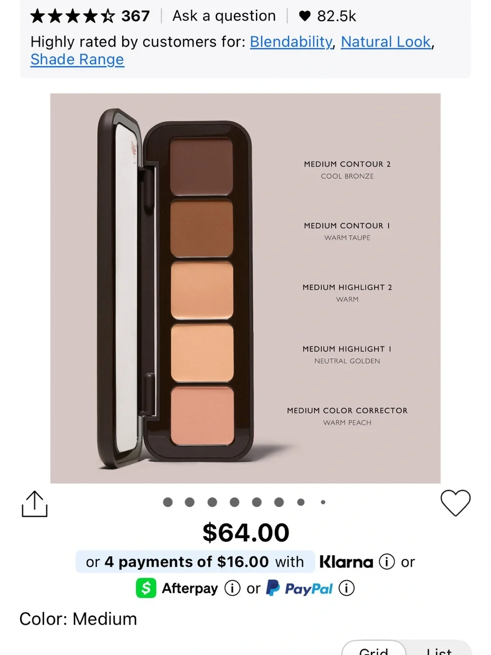 M.PH by Mary Phillips Medium Concealer & Highlight Palette — Cream to Brown